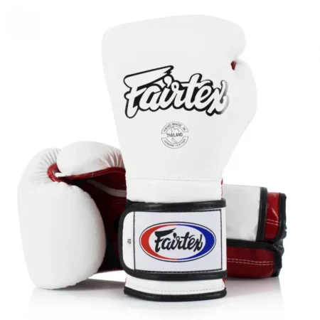 Fairtex BGV9 White Red Mexican Style Muay Thai Gloves
