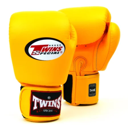Twins BGVL3 Yellow Velcro Muay Thai Gloves