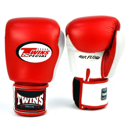 Twins BGVLA2-2T Air Flow White Red Black Muay Thai Gloves