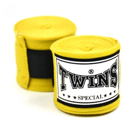 Twins CH5 5m Premium Elastic Handwraps Yellow