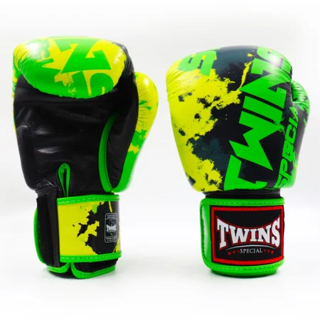 Twins FBGVL3-61 Candy Green Black Muay Thai Boxing Gloves