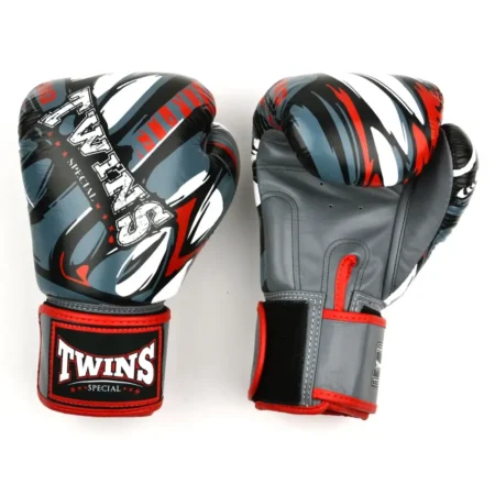 Twins FBGVL4-55 Grey-Red Demon Muay Thai Gloves