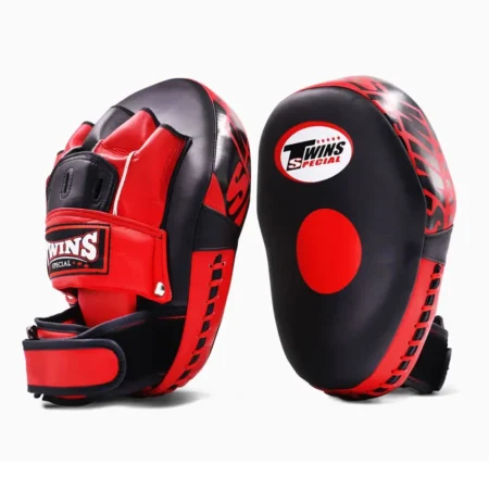 Twins PMS28 Microfibre Focus Mitts Black Red
