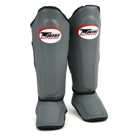 Twins SGS10 Grey-Black Double Padded Shin Guards