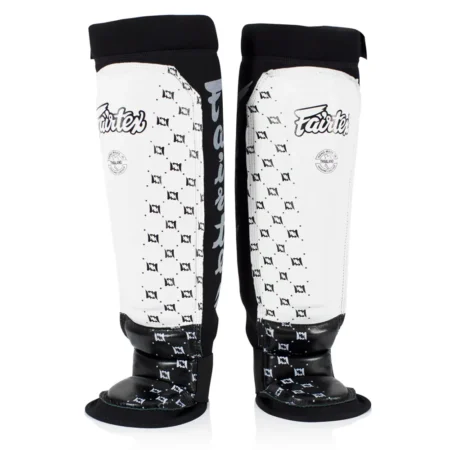 Fairtex SP6 MMA Style White Black Shin Guards