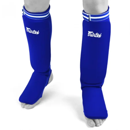 Fairtex SPE1 Blue Elastic Competition Shin Pads