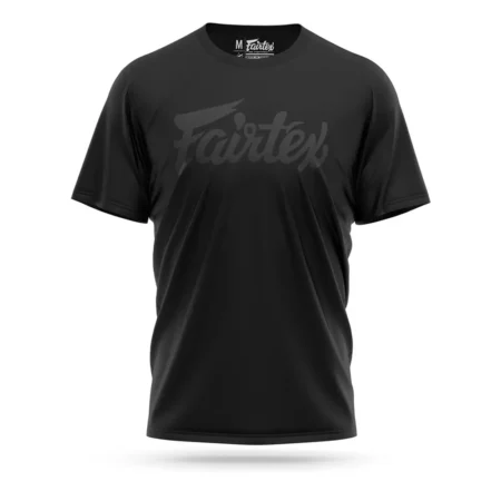 Fairtex TST180 Black-Black Script T-Shirt