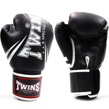 Twins FBGVDM3-TW6 Black Non-Leather Muay Thai Gloves