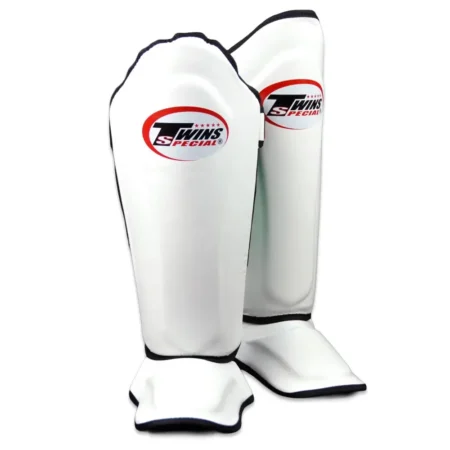 Twins SGL10 White Black Double Padded Shin Guards